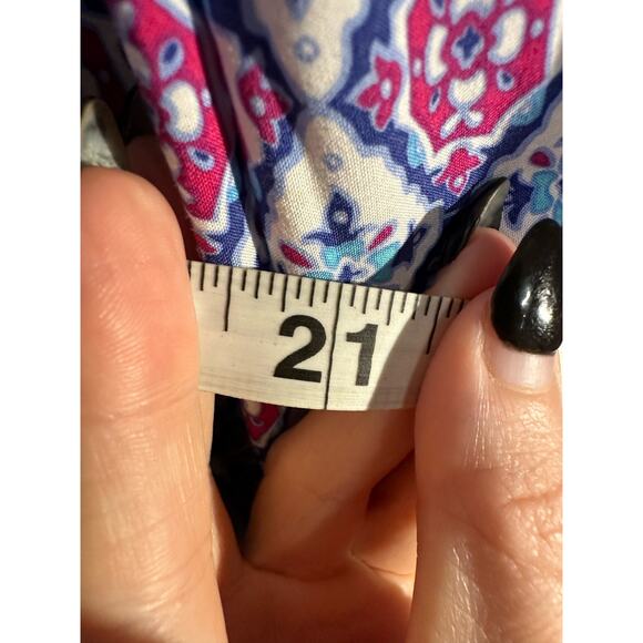 Tommy Bahama Dress Womens Small Blue Midi Halter Sundress Majorelle Flowy Beach - Picture 7 of 7